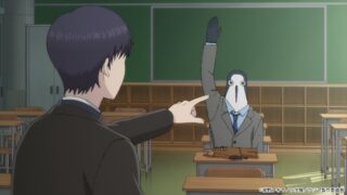 『クジマ歌えば家ほろろ』 第7話 変装したクジマで無事に目的を果たすも、帰り際に先生と遭遇してしまう
